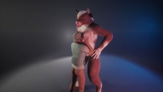 Furry cow milks ranger