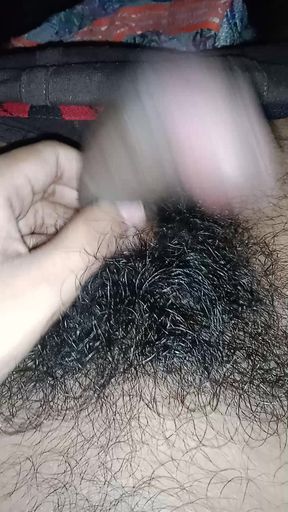 Masturbating in room big dick and long hairs