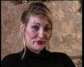 Pretty German lady stuffing herself in solo action