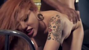 Belle Rev - Hot Red Head Babe Gets Big Black Cock