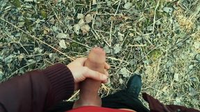 Twink Testicles Movements in Outdoor - Fast Motion Vid and Pulsating Orgasm