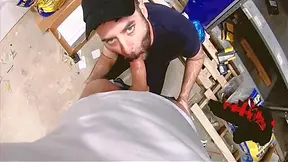 Builder Rough Breeds My Hole Raw In Storage Closet