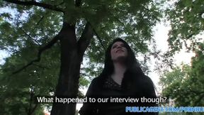Amateur British underwear model gets fucked in the bushes (p1100)