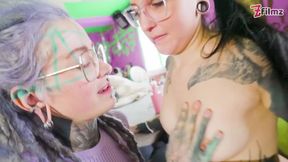 Tattooed Cock Gothic ANAL Fucking POV