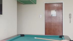 The girl plays and blows bubbles.