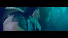 Sloppy Deepthroat Gagging on Masked Slave's Throbbing Cock