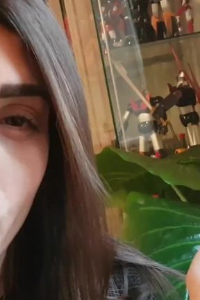Smoking in close up with a beautiful girl