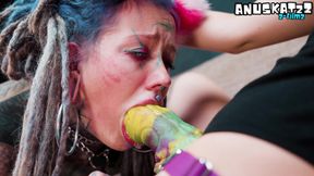 Dominatrix Owns Tattooed Cosplayer in Hot Catplay - Butt Plug Tail &amp; Total Submission