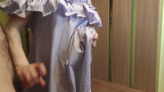 My pregnant stepsister was trying on a dress. I cum in her pussy