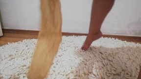 I'm wearing my skin color pantyhose for you and you should inhale the smell of my moisturized feet.
