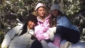Snow angels catching the shot