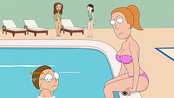 Rick and Morty:A Way Back Home (Family Pool Day) [60FPS][Ferdafs][No Commentary][Showcase] Beth, Morty, Summer, Morticia