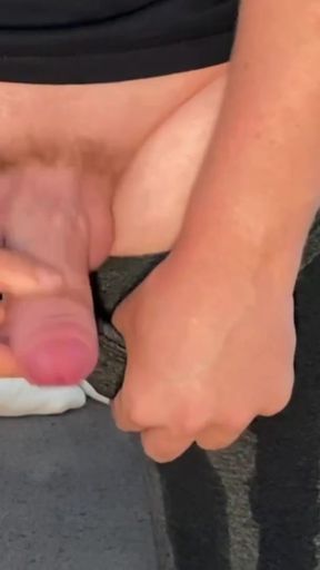 Epic moment from "Huge hands free cumshot in through pants"