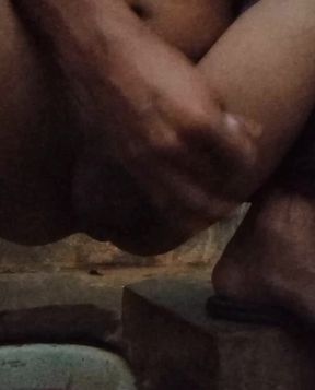 When I was at toilet masturbate till sperm out