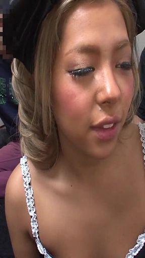 Cowgirl Addict Tsubasa. Wild Black Gal Covered in Endless White Release. - 3