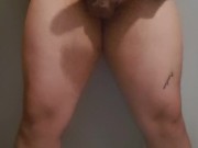 Latino Papi jerks his uncut cock