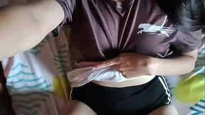 Colombian woman masturbates with her math teacher