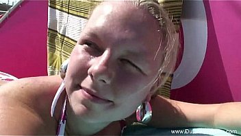 Chubby Dutch girl gets fucked on the beach