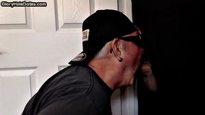 Cock-eating gloryhole DILF sucks hard cock at home