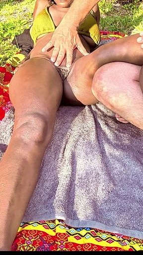 Two Stoners Getting Great and Naked Outside in the Garden