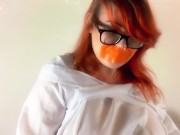 BBW Penny tortured in with gunge in strait jacket bondage sploshing wam