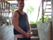 Asher Devin Outdoor Jerkoff Almost Caught By Neighbor