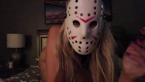 Big-Tit Cosplayer Orgasms on Webcam as Jason Voorhees