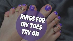 Toe rings try on