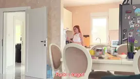 Amateur redhead wife gets massive cock for sports nutrition