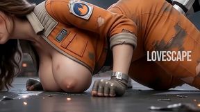 stormtrooper captures hot brunette - intense fuck (ai gen)