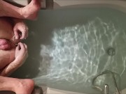 Virgin ass bath anal play - solo str8 guy still learning with butt plug