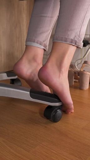 Unforgettable moment from &quot;Underdesk Foot Worship Office Tease&quot;