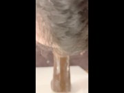 Sloppy Deepthroating and Choking on Dildo's