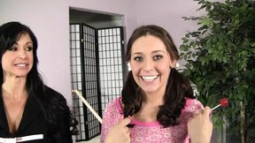 Neighbor's hot milf gets fucked while her daughter watches