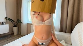 Halloween ghost girl rides big cock in doggystyle