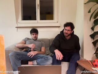 Str8 ally helps homosexual bro jerking of