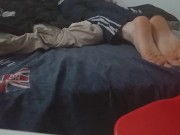 My chilled bare feet with toe cracking at the end