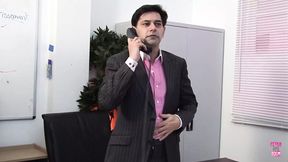 Blonde bosses get pounded &mdash;  hardcore desk drills &mdash;  dual domination