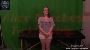 Ticklish Alice Challenged to Endure LB's Playful Tickle Strip