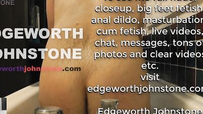 EDGEWORTH JOHNSTONE Bath time anal dildo - Bathtub gay ass fucking and sucking fake cock - hot guy