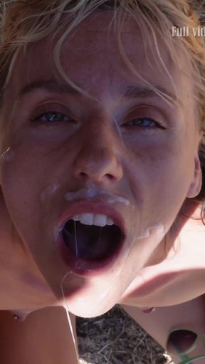 Outdoor Sex Behind the Barn with Cum Walk, Facial and Public Shower   Clip 1