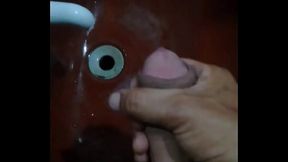 Gozando na pia do hotel recepcionista muito gostosa