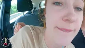 Cherry Candle In Risky Blowjob In The Car While Driving