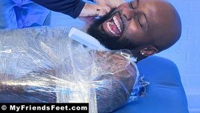 Hairy Dallas Experienced Feet Tickles While Wrapped