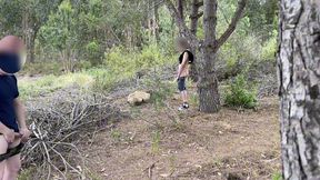 amateur horny twink cruising for sex in the woods founds a nice big cock to suck and they both cum