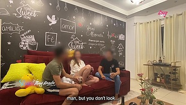My husband took a new friend to meet me, and he became my steady boyfriend - part 01 with English subtitles.