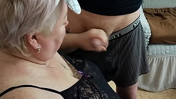 Fat Mature Stepmom Gives Stepson Perfect Blowjob And Gets Cum On Tits