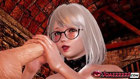 Tamai with Pierced Nipples Anime Girl in Nylon 3D Animation - Frenulum Licking Fetish, Wall Irrumatio Mouth Fuck POV, Intense Handjob Ending with Massive Face Cumshot - Rule34 Hentai