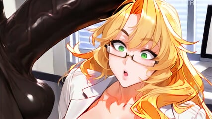 Blonde Wife Cheating at Work (NTR+BBC)