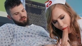 Tranny Nurse Crystal Thayer gives Head to Patient - Twisted Nurse Loves Cock - Hatler